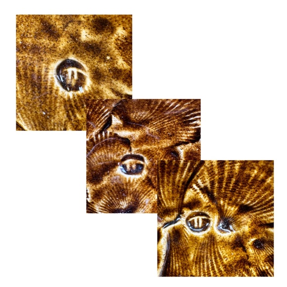 Handmade Stoneware Pottery Dip Bowl (set of 3) Glazed Marked - Picture 6 of 8